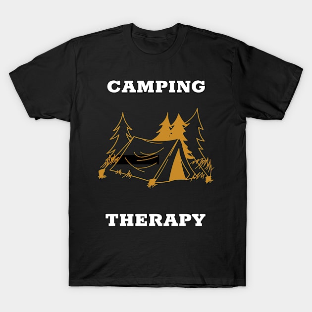 Camping Therapy - Tent Camping T-Shirt by Rachel Garcia Designs